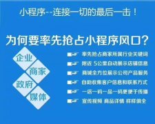 为何要率先抢占小程序风口