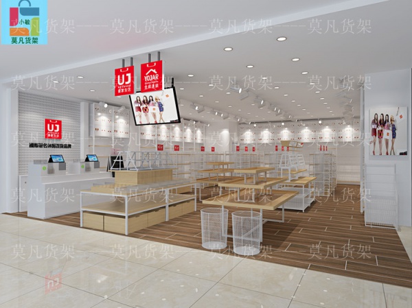 精品店中岛柜展示架道具齐全-莫凡货架生产厂家-黔东南饰品百货店展示架